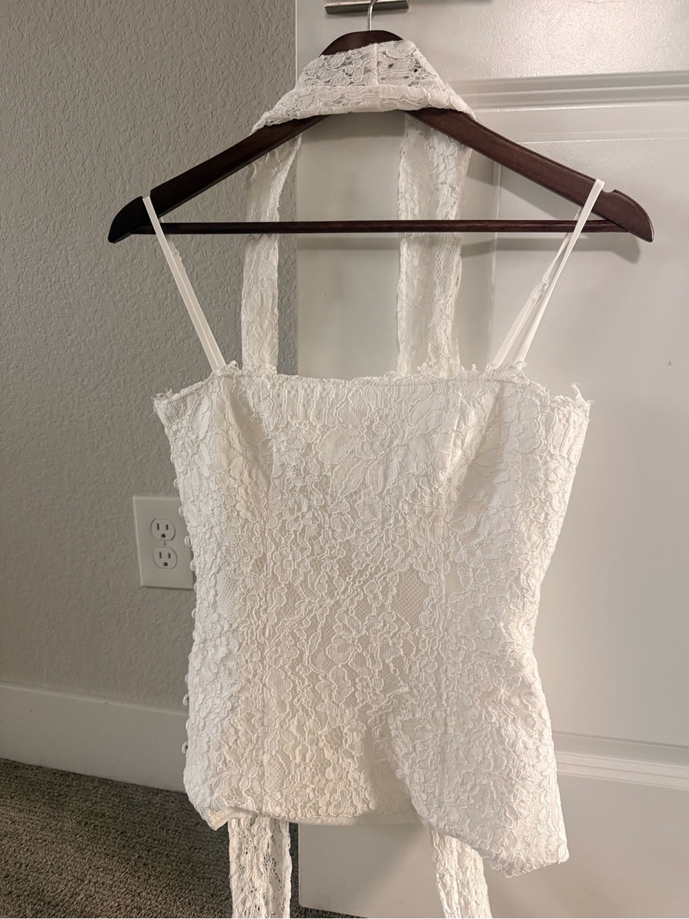 Anthropologie Mare Mare Lace Bridal Set- White